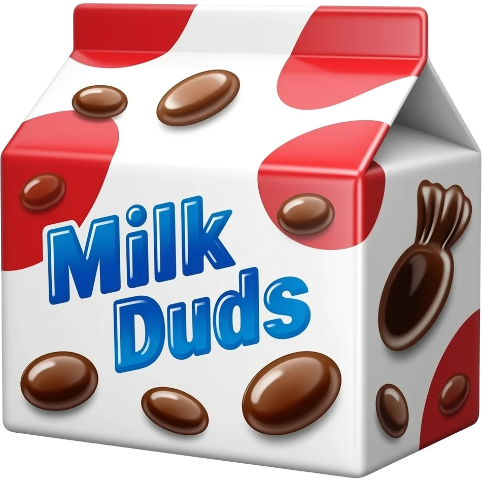 Milk Duds candy box emoji