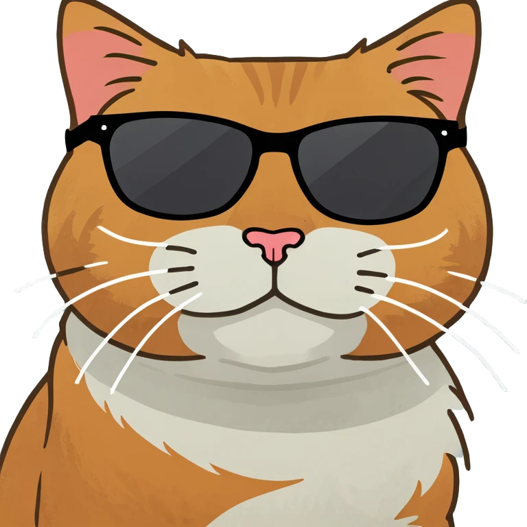 Cat with sunglasses emoji