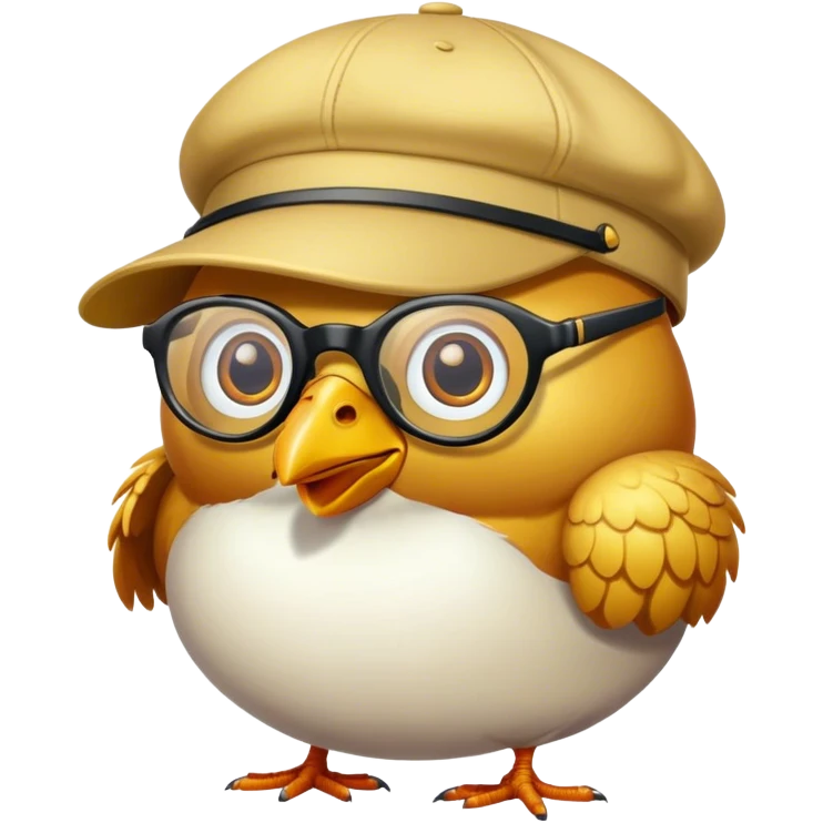 Una alita de pollo con lentes de sol y gorra  emoji