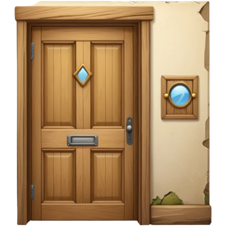 open wooden door emoji