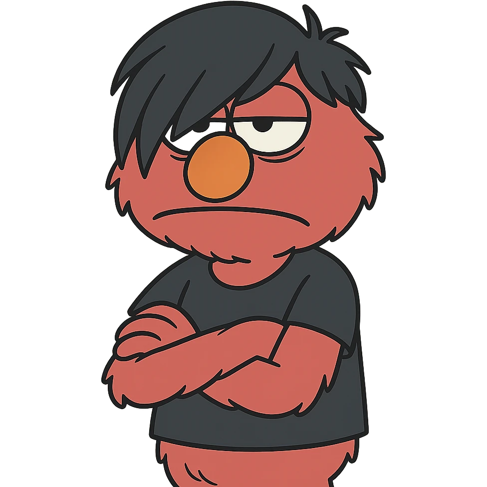annoyed emo Elmo emoji