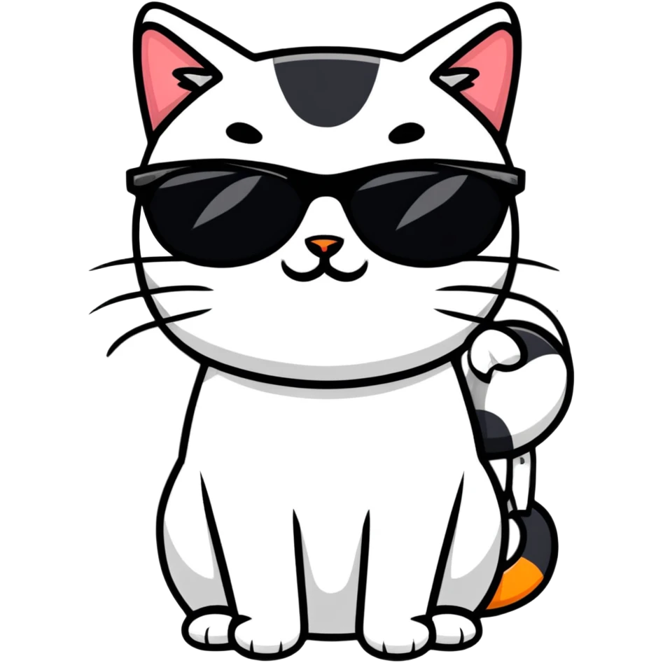 Cat with sunglasses emoji