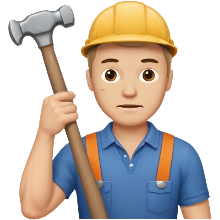 Men with a hammer and a nail emoji