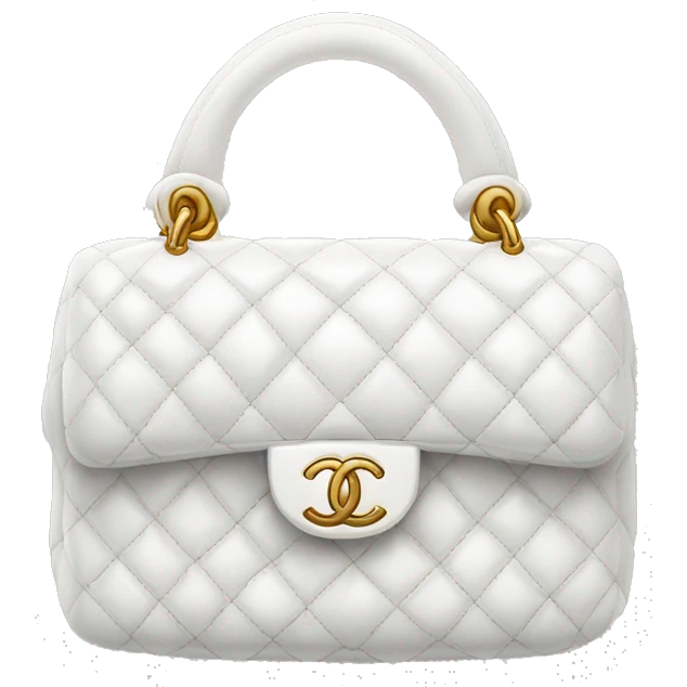 White Chanel bag  emoji