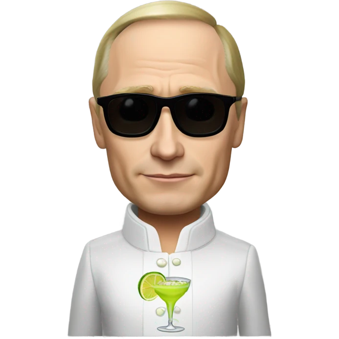 Putin gown with a margarita  emoji