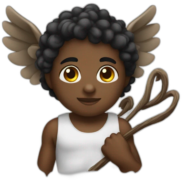 Black cupidon emoji