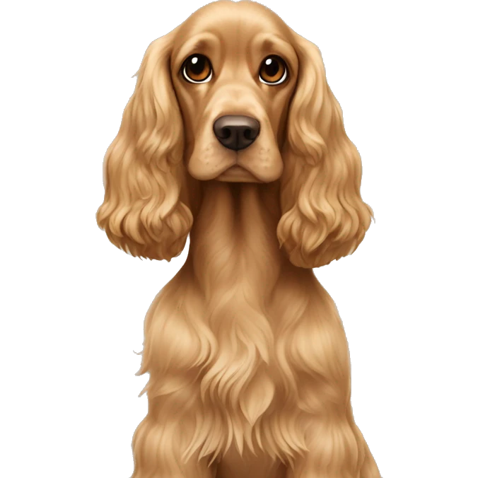 Blonde cocker spaniel Brown n'ose emoji