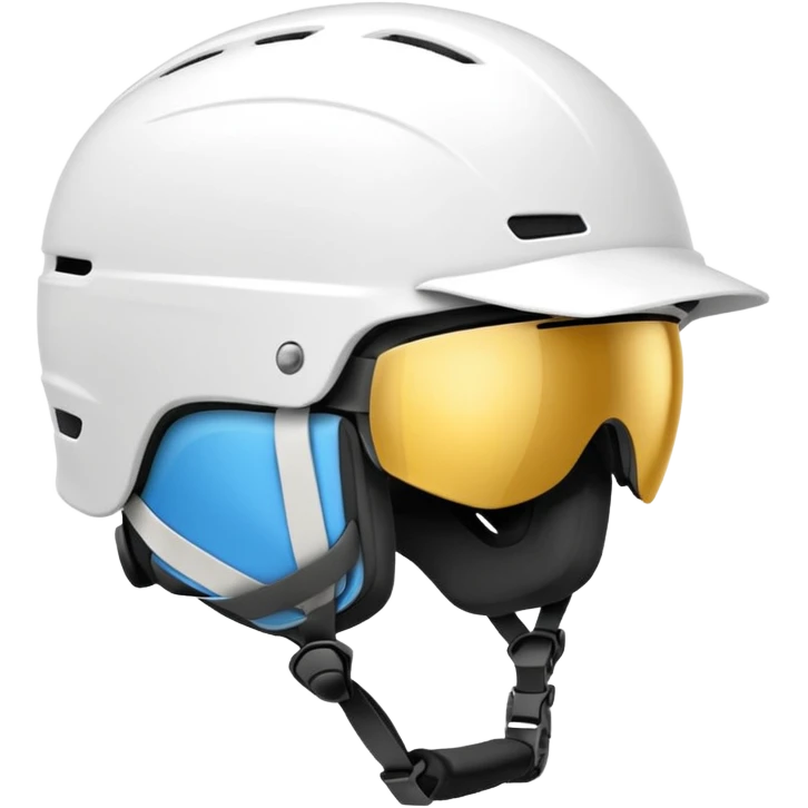 white ski helmet no goggles emoji