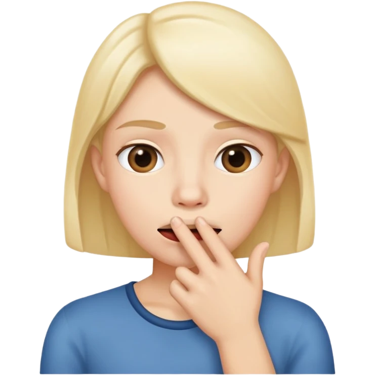 Person with hand over mouth emoji