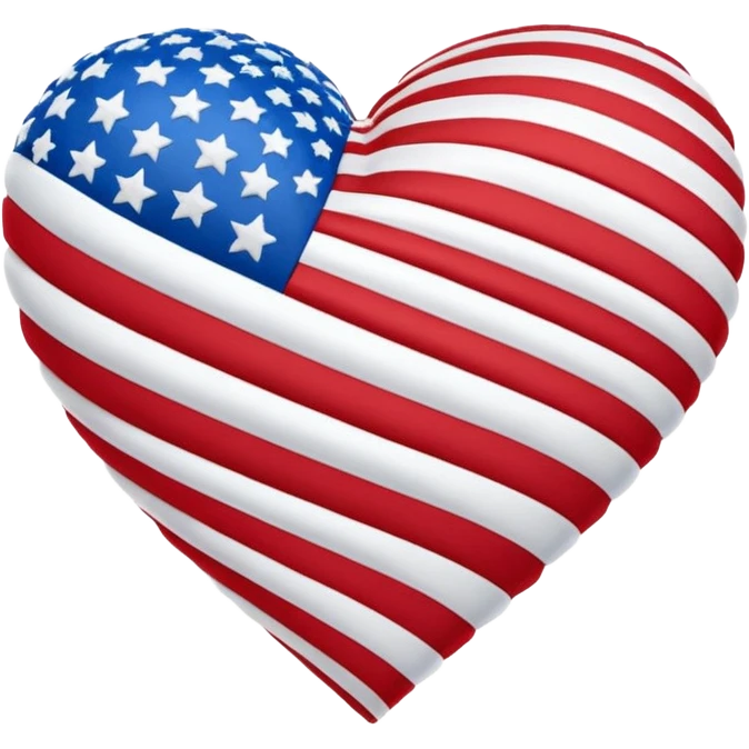 American flag heart emoji