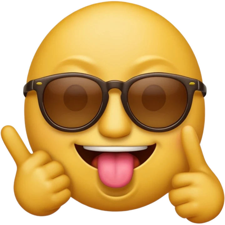 Fassa um emoji simples aquele da carinha amarelo de óculos escuro dando uma língua bem ofensiva e mostrando o dedo do meio da mesma forma emoji