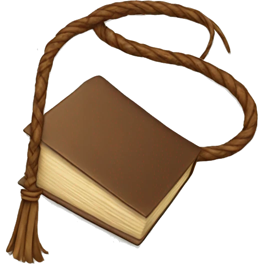 a book with a whip emoji