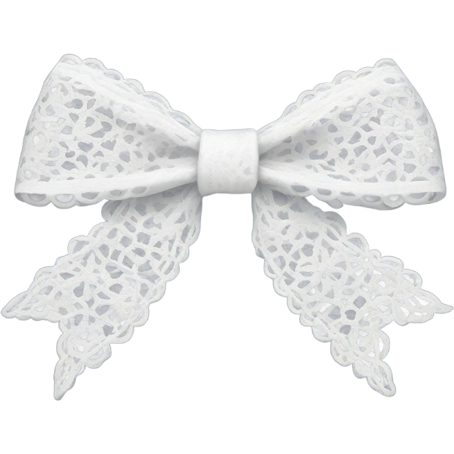 white lace bow emoji