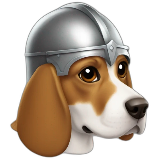 beagle knight helmet emoji