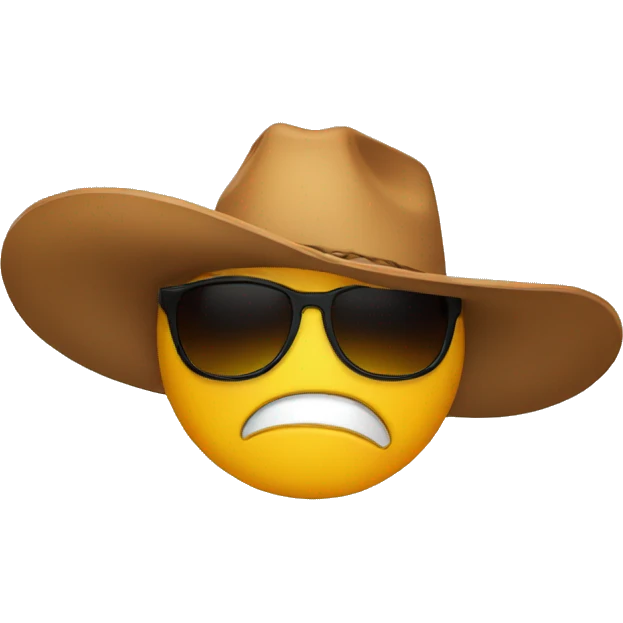 cowboy sunglasses crying emoji