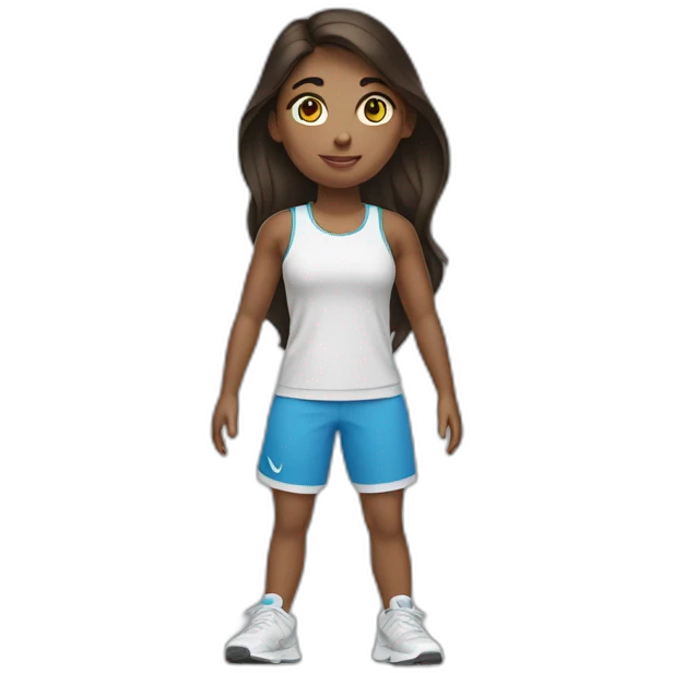 Fille brune avec un Nike tech emoji