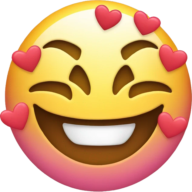 Smiley face emoji with hearts on the cheeks emoji