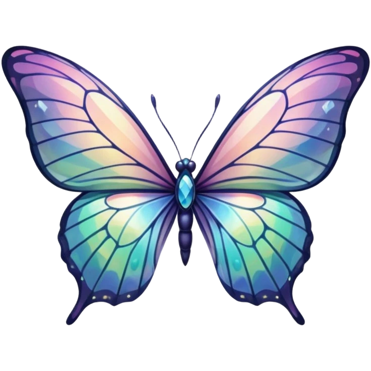 crystal butterfly wings without the body emoji