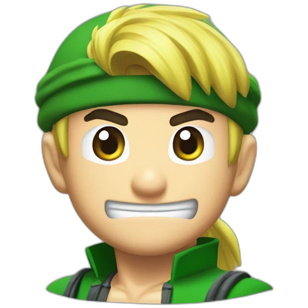 Super Mario roronoa zoro emoji