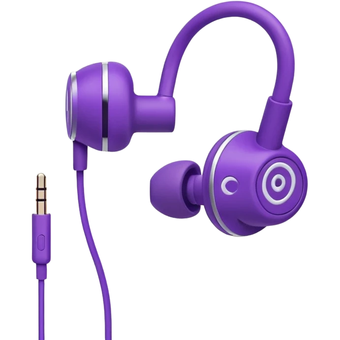 purple wired earbuds emoji