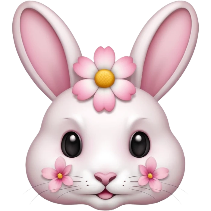 rabbit face with flower emoji