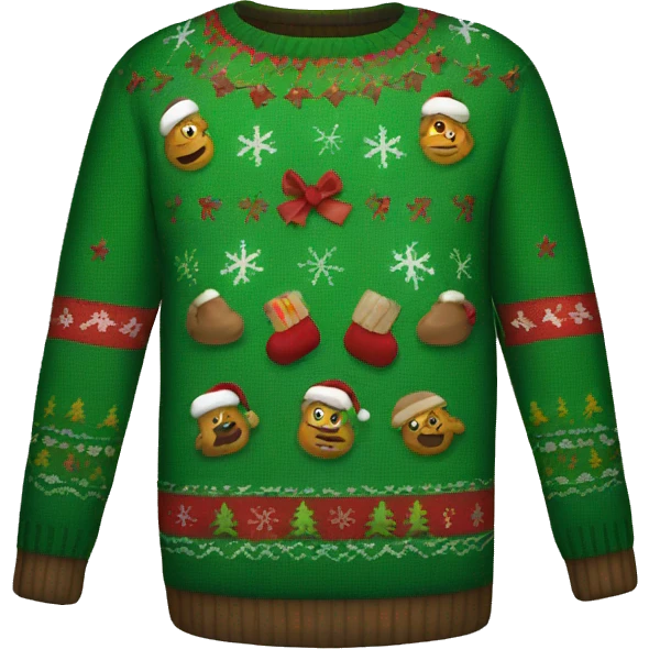 ugly christmas sweater emoji