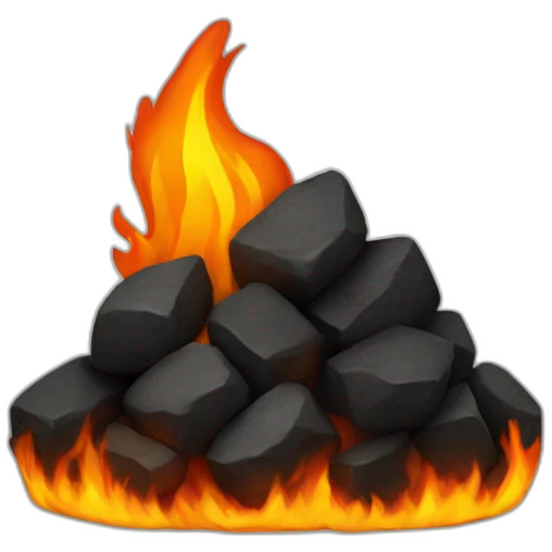 burning coal emoji