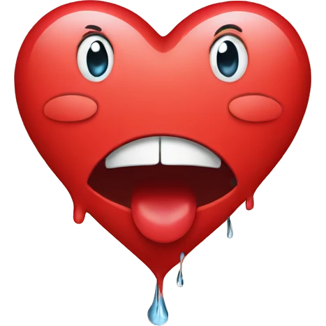 Heart with cry love emoji