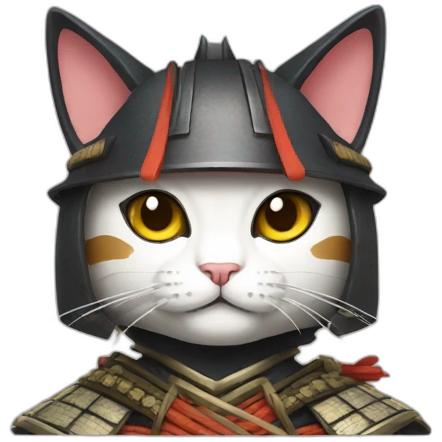 cat samurai emoji