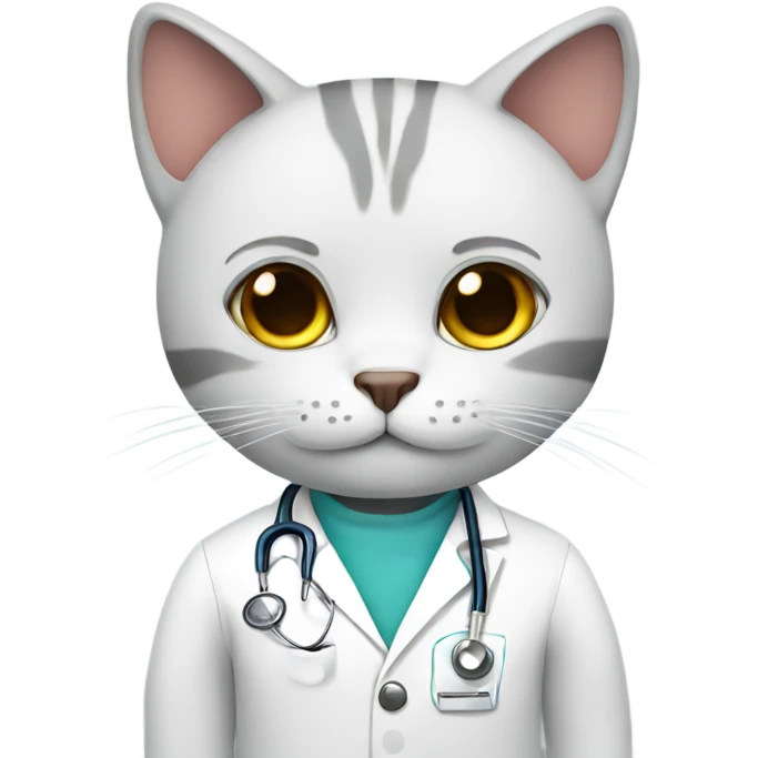 Cat doctor emoji