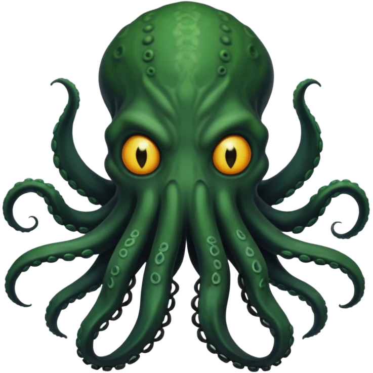 black-colored Cthulhu  emoji
