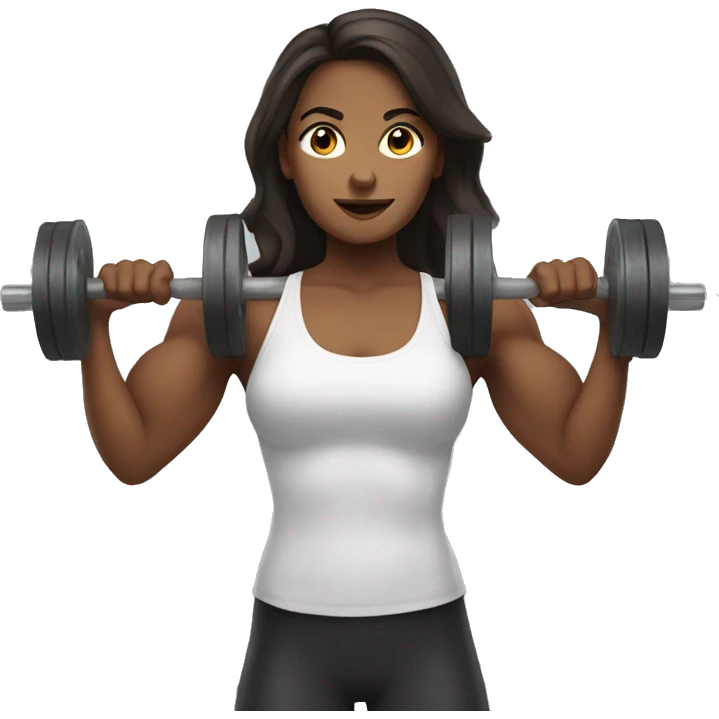 woman doing power lifting  emoji
