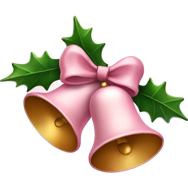 Light pink Christmas bells emoji