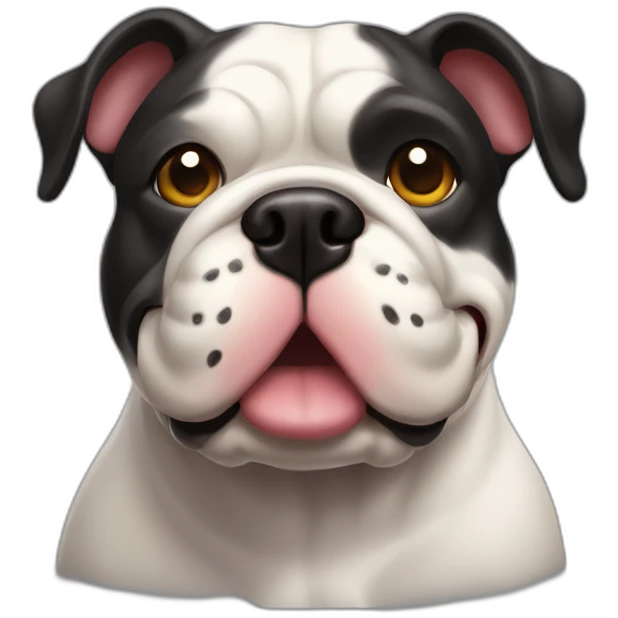 Bull dog francés negro emoji