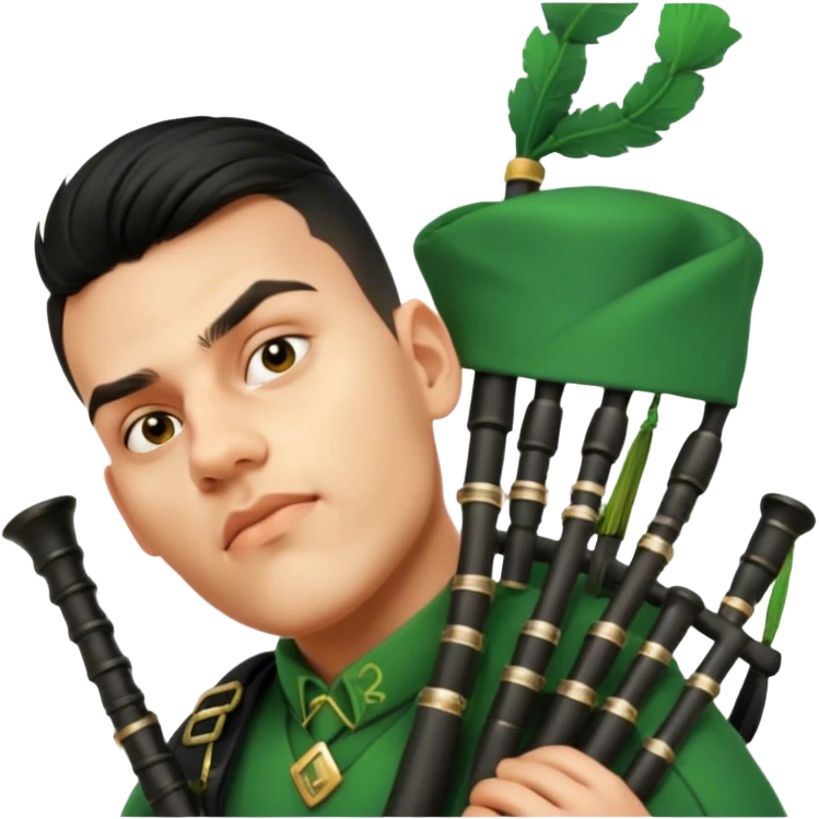 Green Bagpiper emoji