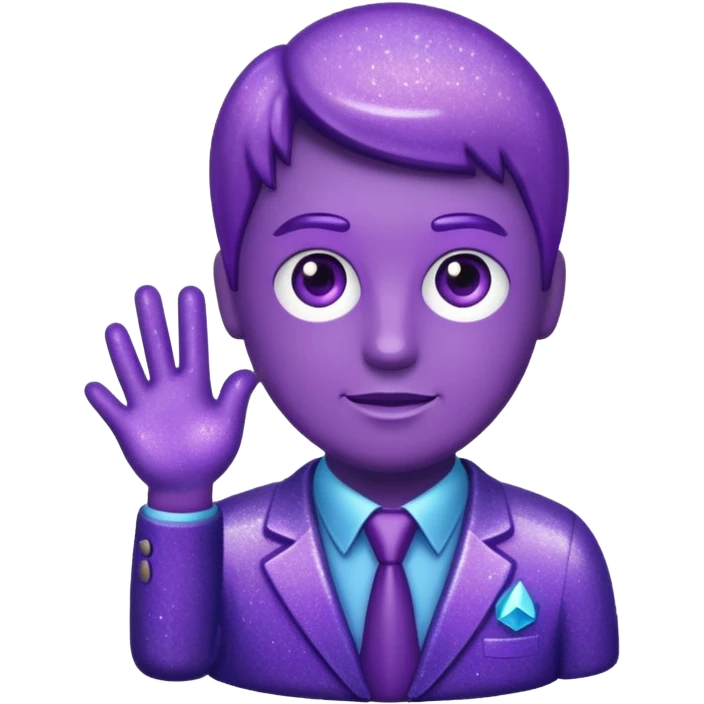 Purple Glitter Symbol of Manager emoji