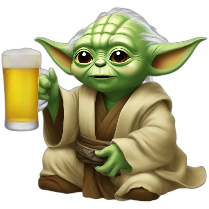 Yoda drink beer emoji
