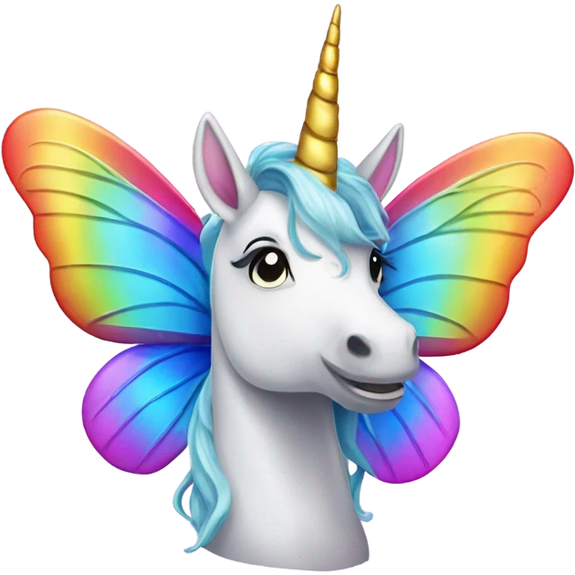 rainbow unicorn horned sparkling butterfly  emoji