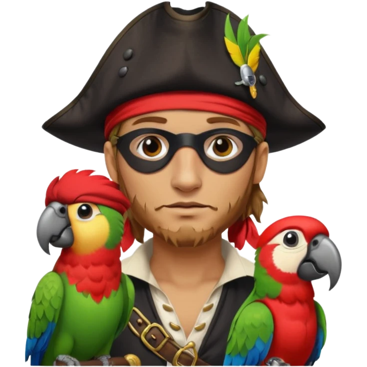 pirate and parrot emoji