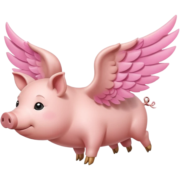 Pig flying  emoji