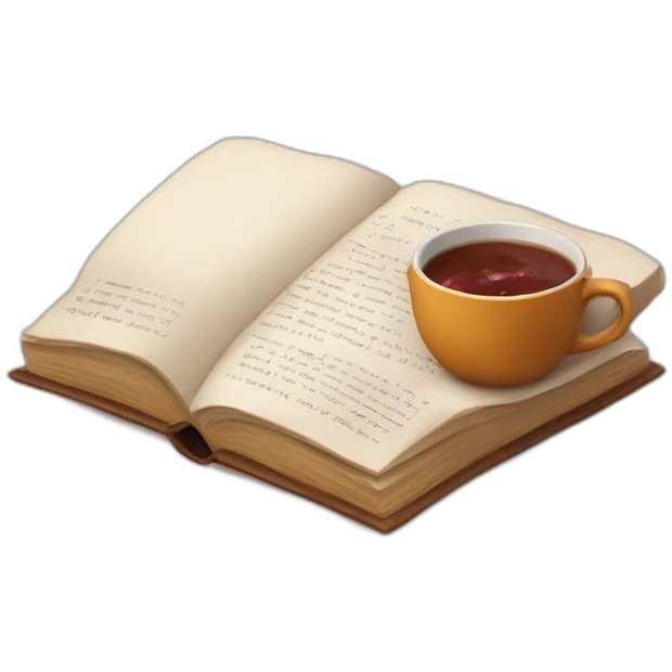 a book tea and blanket emoji