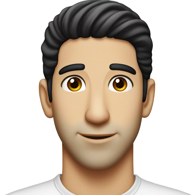 David Schwimmer 20 years old with no facial hair, frowning emoji