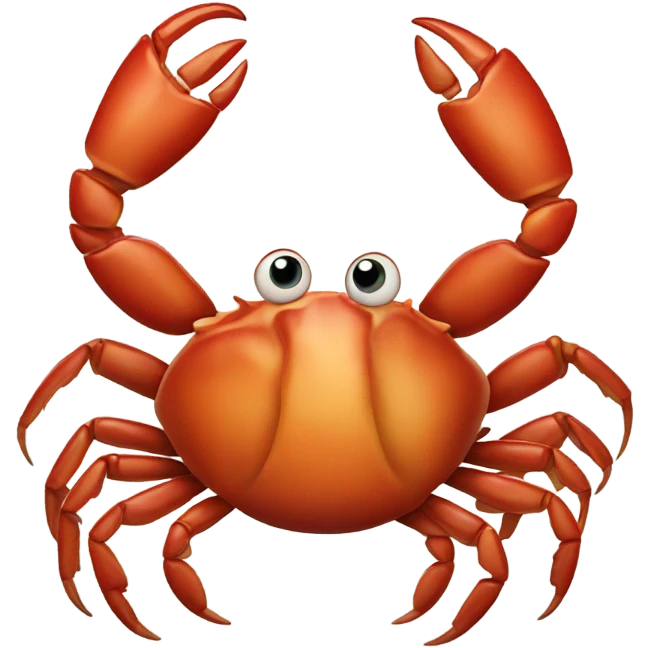 Crab eating apple emoji