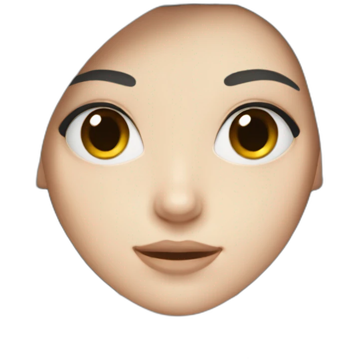 white girl with black hair emoji