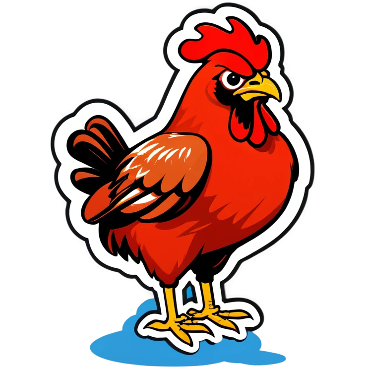 Mad chicken  emoji