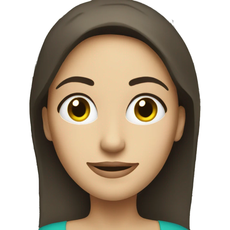 Brunette white woman with money emoji