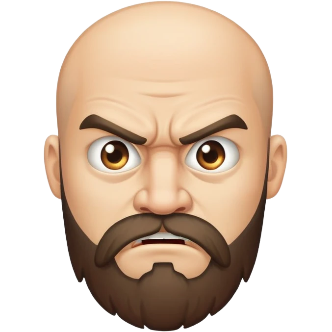 Angry toe man with a beard  emoji