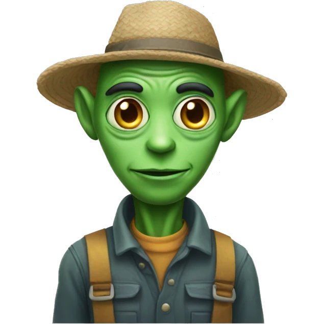 Alien farmer emoji