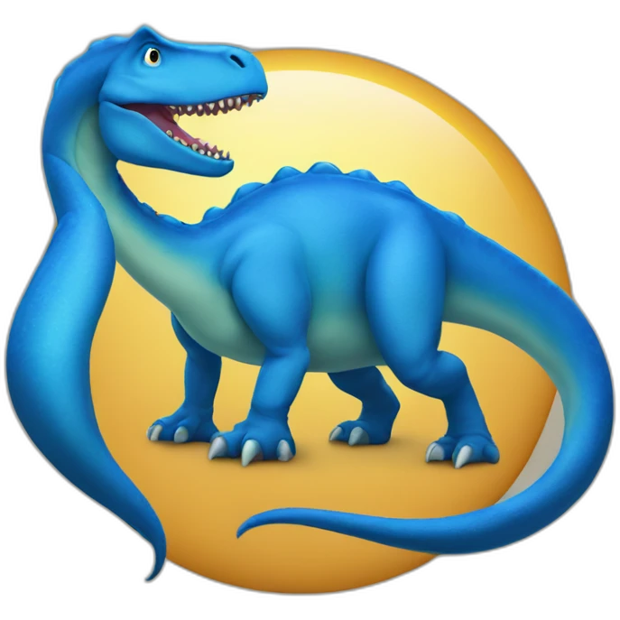 big blue dinosaur emoji