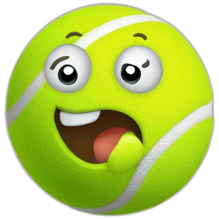 confused tennis ball emoji